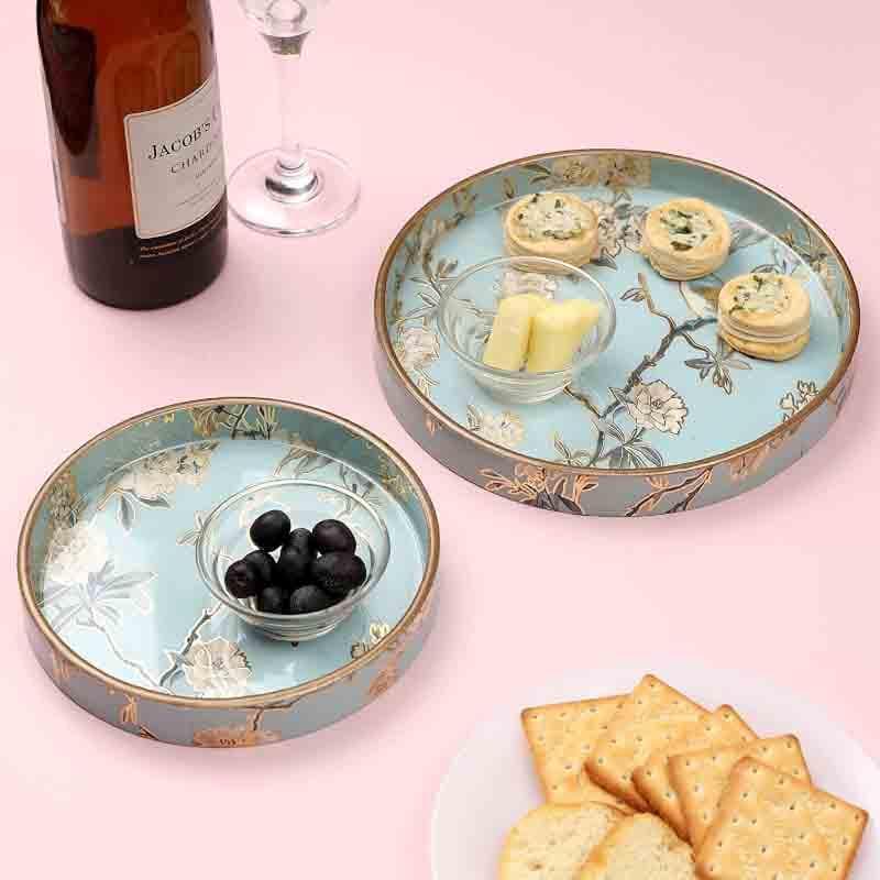 Buy Chirpy Circular Serving Tray - Set Of Two Serving Tray from Vaaree