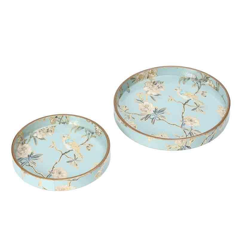 Buy Chirpy Circular Serving Tray - Set Of Two Serving Tray from Vaaree