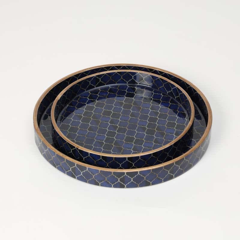 Buy Honeycomb Circular Serving Tray - Set Of Two Serving Tray from Vaaree