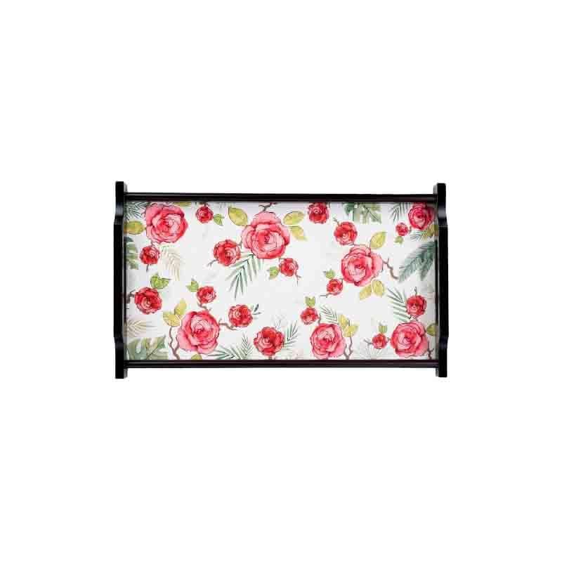 Serving Tray - Misty Morning Roses Wooden Tray