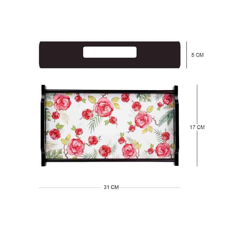 Serving Tray - Misty Morning Roses Wooden Tray