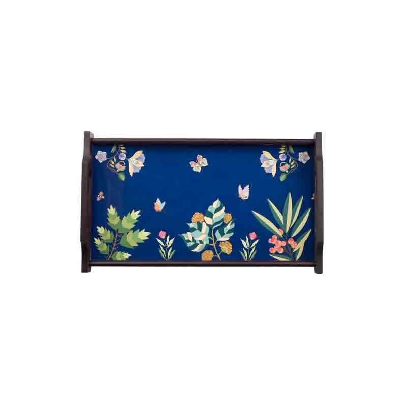 Serving Tray - Vibrant Bliss Blue Wooden Tray