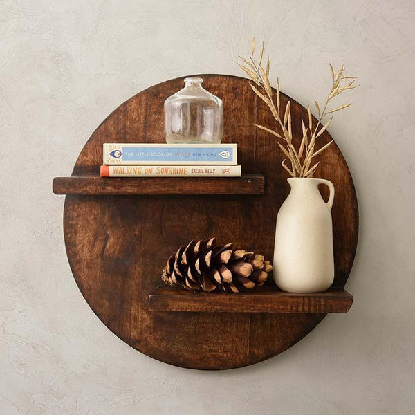 Buy Brown Baby Round Wooden Shelf Shelves from Vaaree