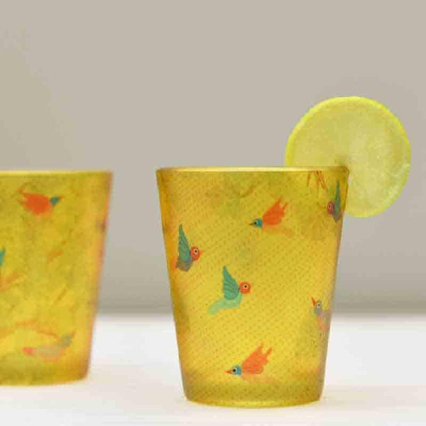 Shot Glass - Gond Art Frosted Shot Glass (30 ml ) - Set Of Two