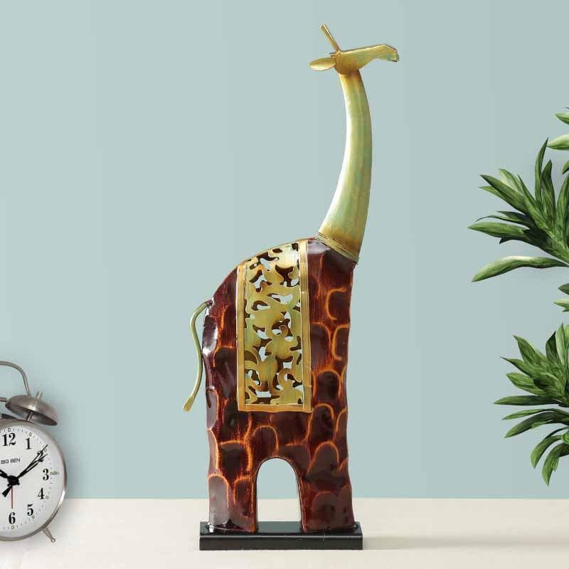 Showpieces - Aqua Giraffe Accent Piece - Big