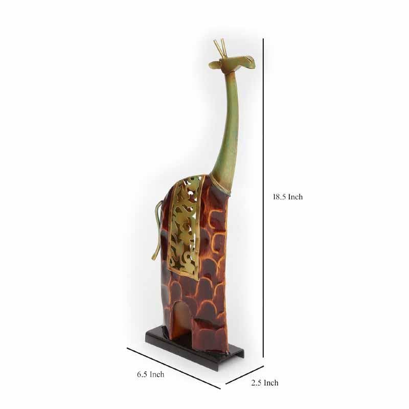 Showpieces - Aqua Giraffe Accent Piece - Big