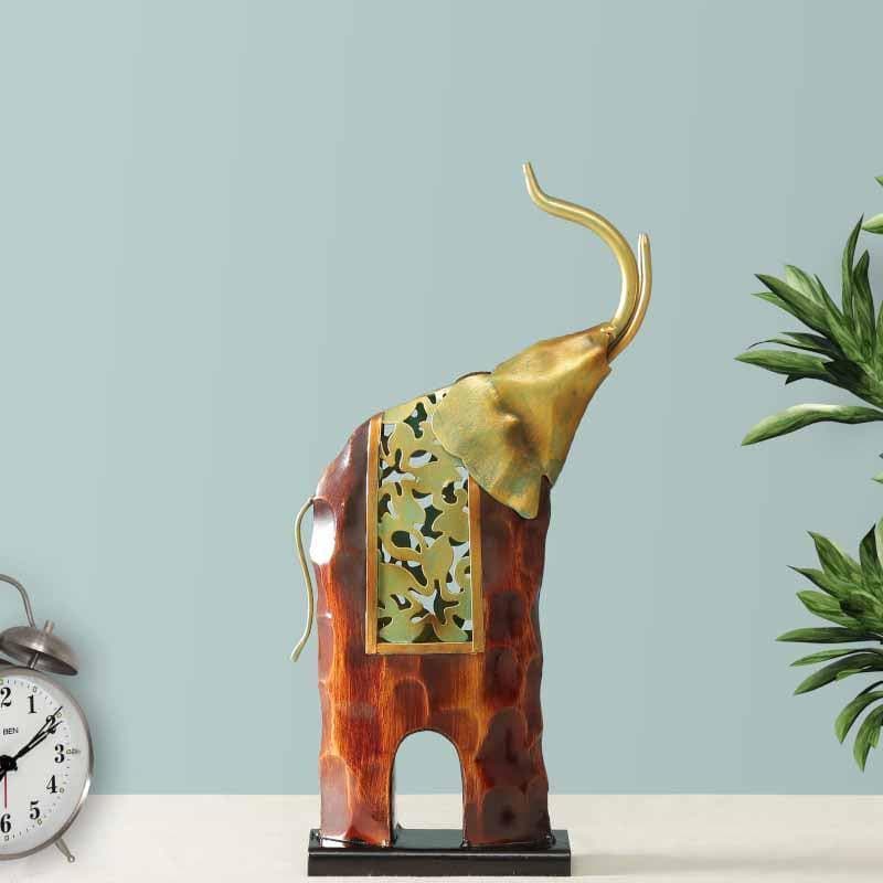 Buy Kabali Elephant Accent Piece - Tall Showpieces from Vaaree