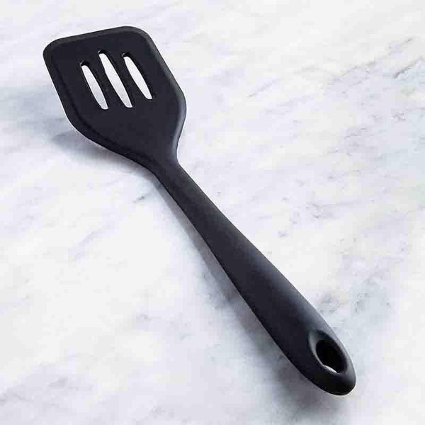 Kitchen Tools & Gadgets - Silicone Premium Slotted Turner- Black