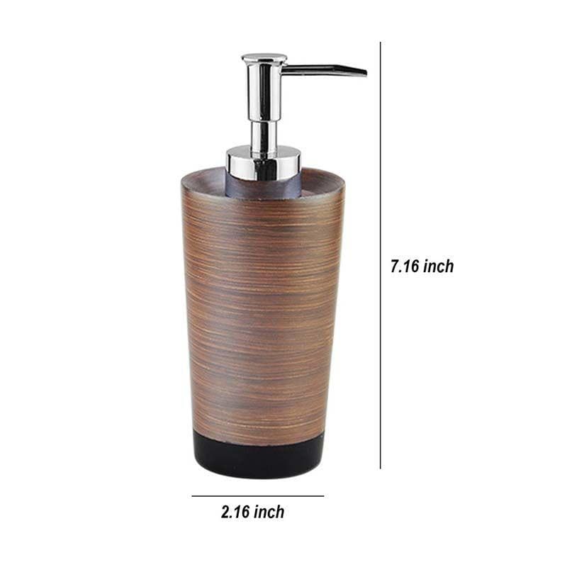 Buy Dark Pecan Polyresin Soap Dispenser Soap Dispenser from Vaaree