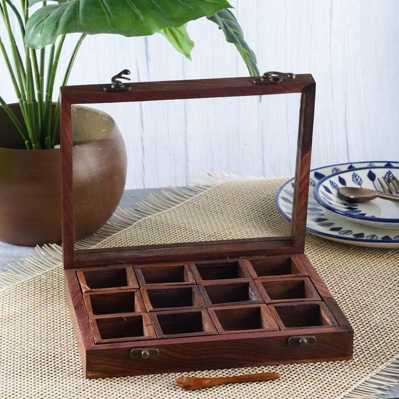 Buy Timeless Wooden Spice Box Masala Box from Vaaree