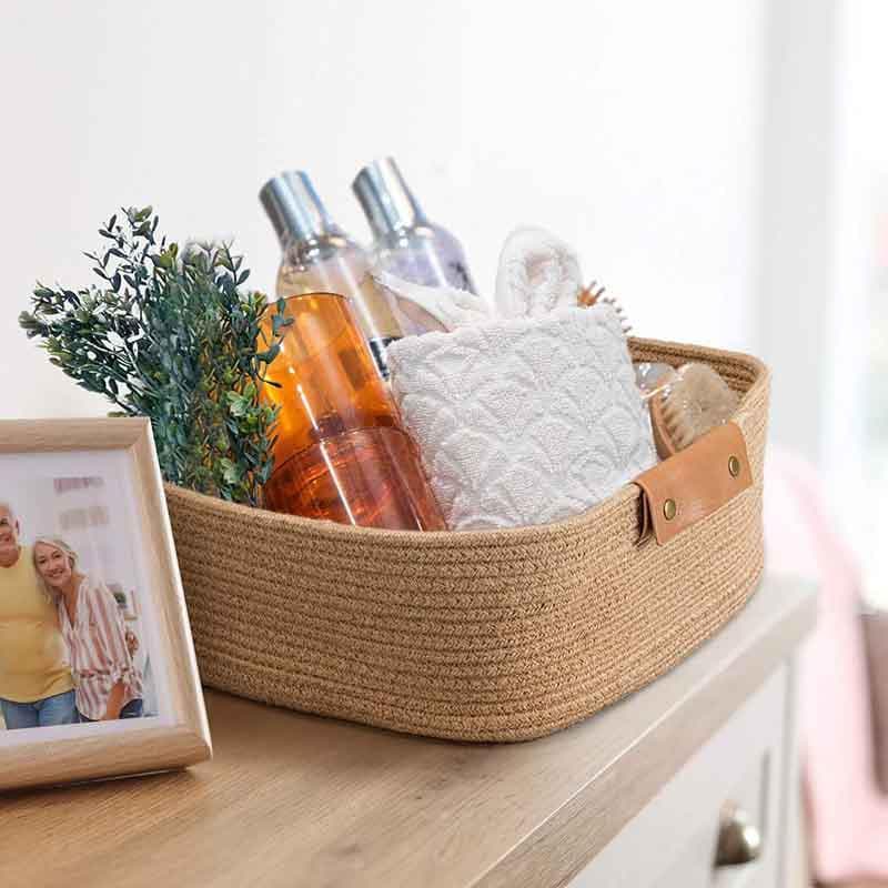 Buy Cappucino Storage Basket - Beige Storage Basket from Vaaree