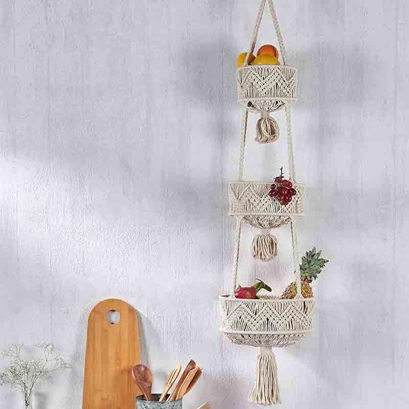 Buy Morii Three -Tier Hanging Basket Storage Basket from Vaaree