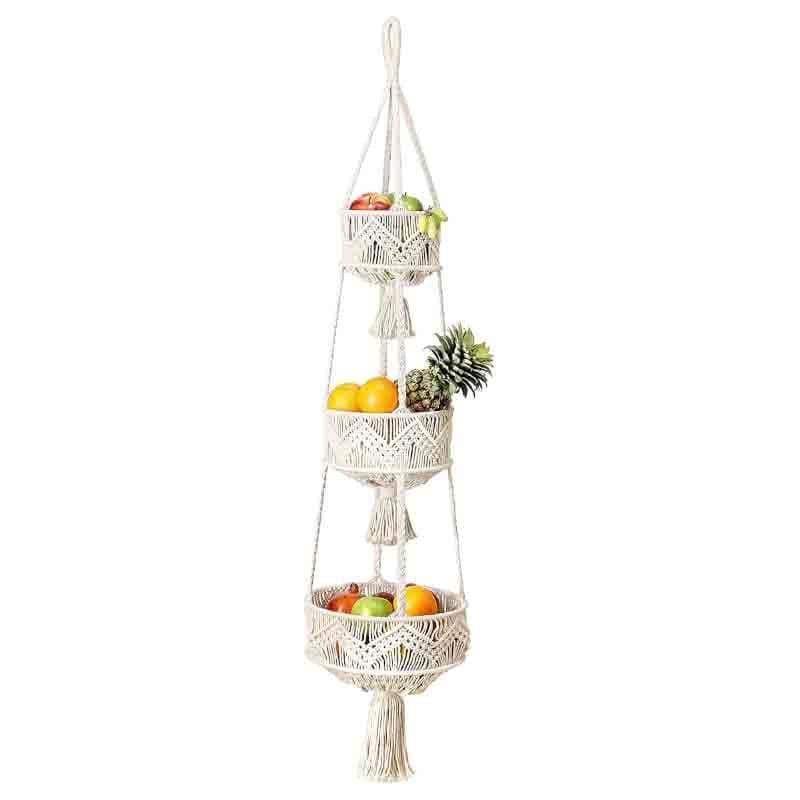 Buy Morii Three -Tier Hanging Basket Storage Basket from Vaaree