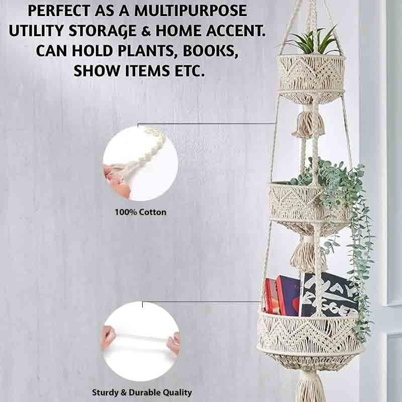 Buy Morii Three -Tier Hanging Basket Storage Basket from Vaaree