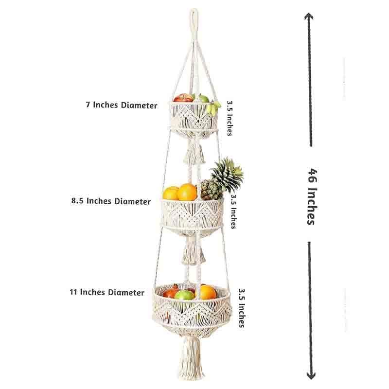 Buy Morii Three -Tier Hanging Basket Storage Basket from Vaaree