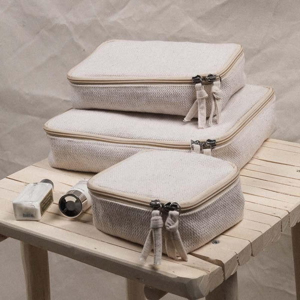 Buy Canvas Box Pouches - Set Of Three Storage Pouch from Vaaree