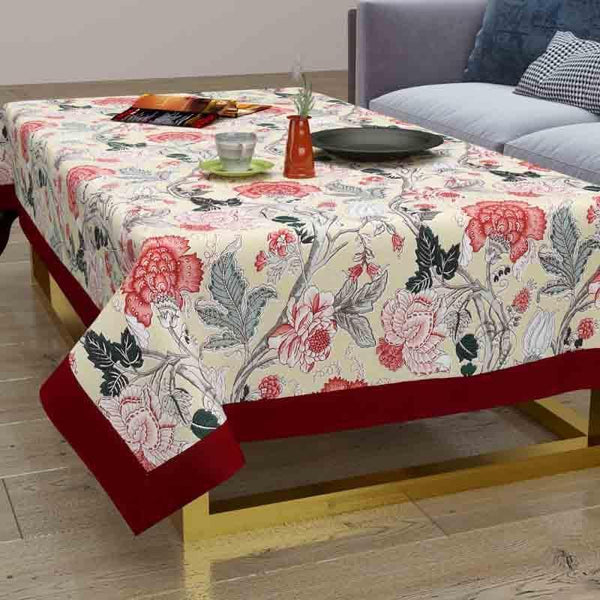 Buy Begonias Table Cover - Red Table Cover from Vaaree