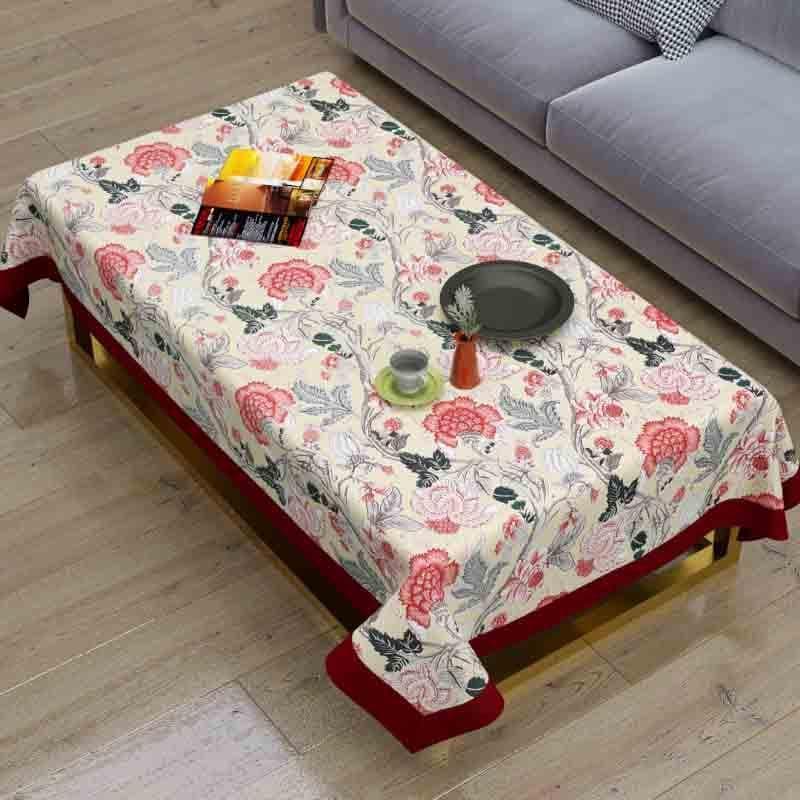 Buy Begonias Table Cover - Red Table Cover from Vaaree