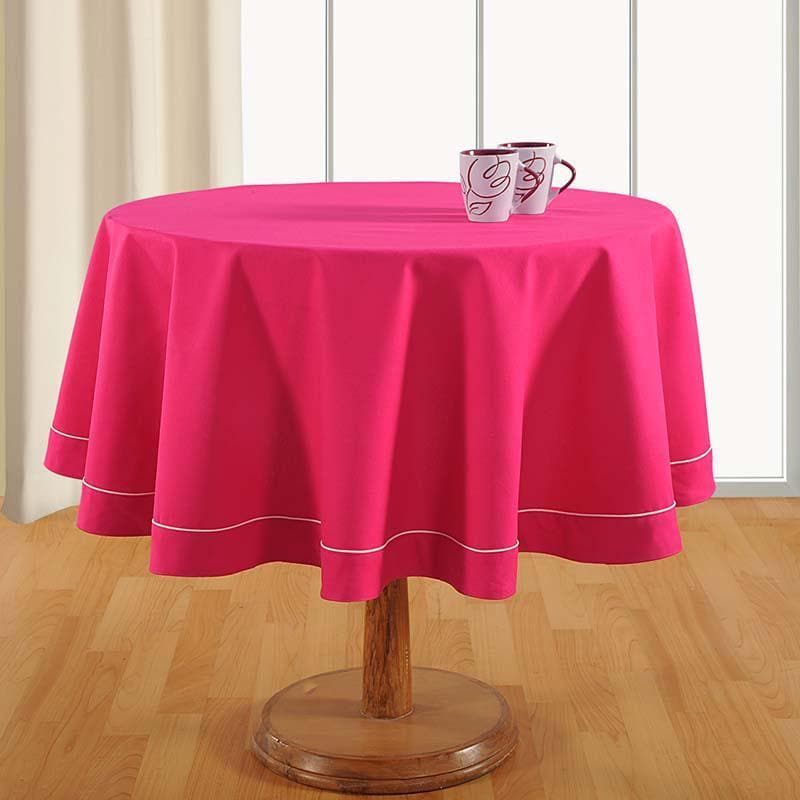 Buy Glorious Dark Pink Round Table Cover Table Cover from Vaaree