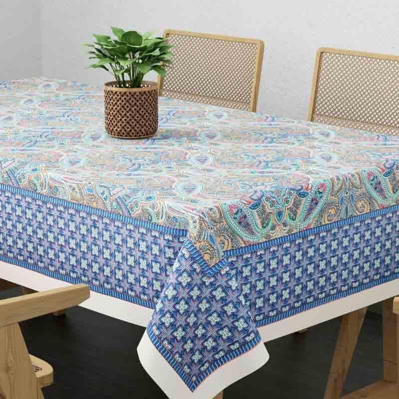 Buy Kaleidoscopic Paisleys Table Cover - Blue Table Cover from Vaaree