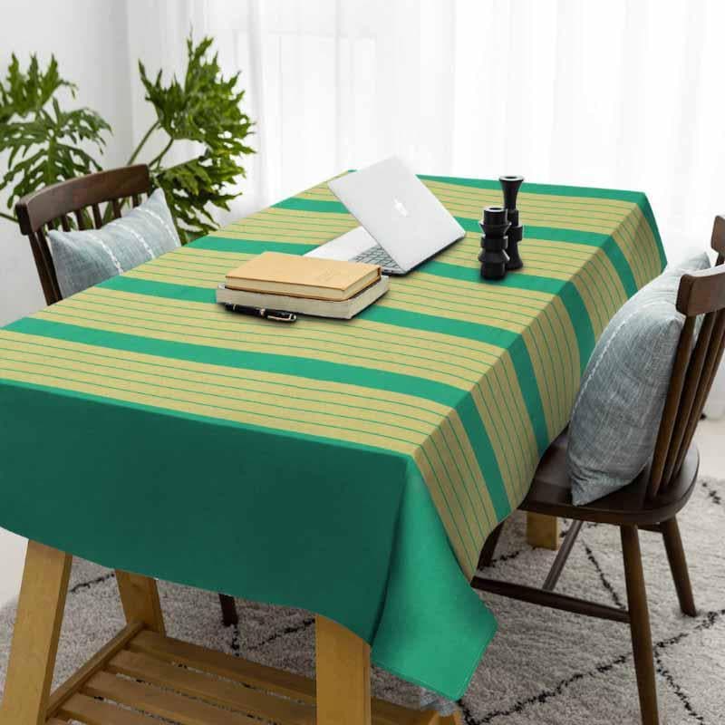 Buy Madras Barcode Band Stripe Table Cover - Green Table Cover from Vaaree