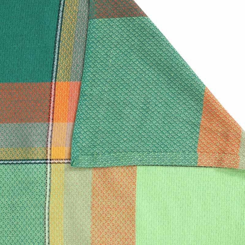 Buy Madras Checks Border Table Cover - Green Table Cover from Vaaree