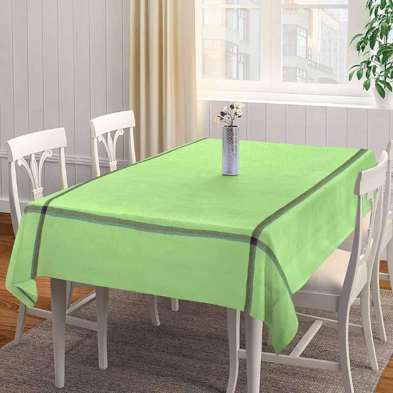 Buy Madras Stripes Border Table Cover - Light Green Table Cover from Vaaree