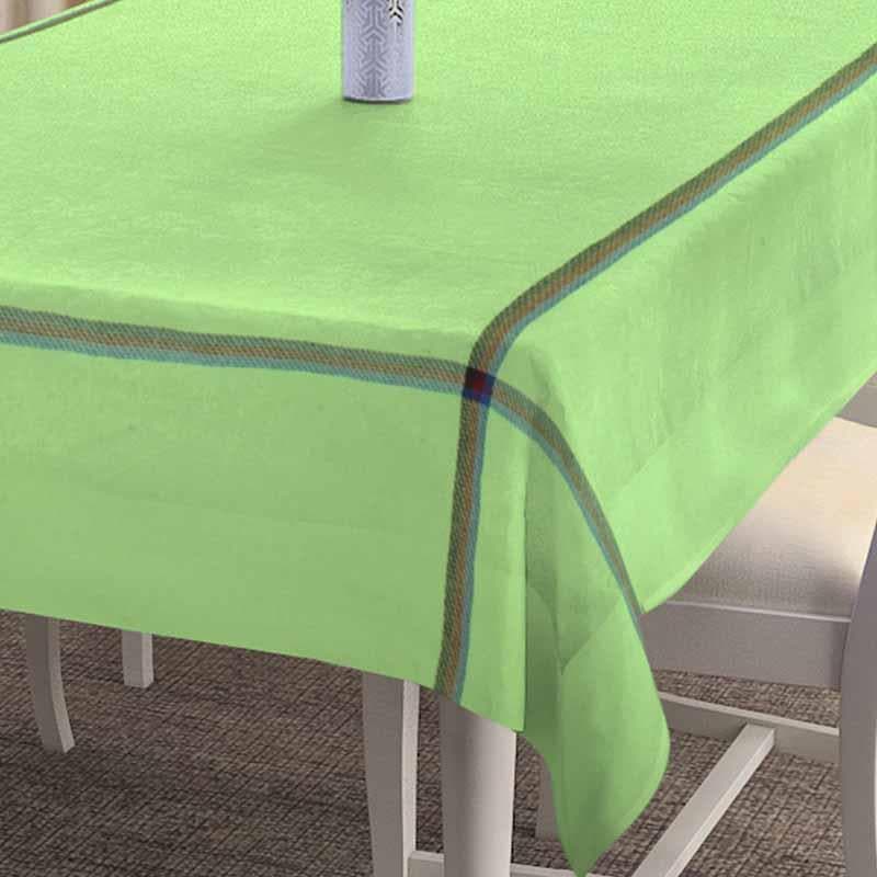 Buy Madras Stripes Border Table Cover - Light Green Table Cover from Vaaree