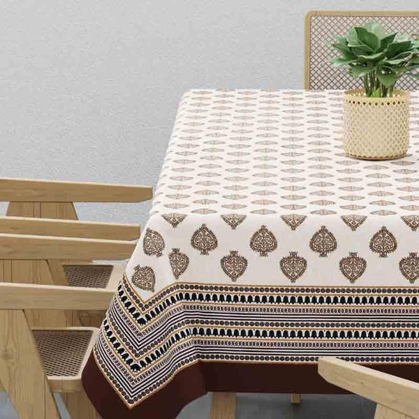 Buy Spade Butta Table Cover - Brown Table Cover from Vaaree