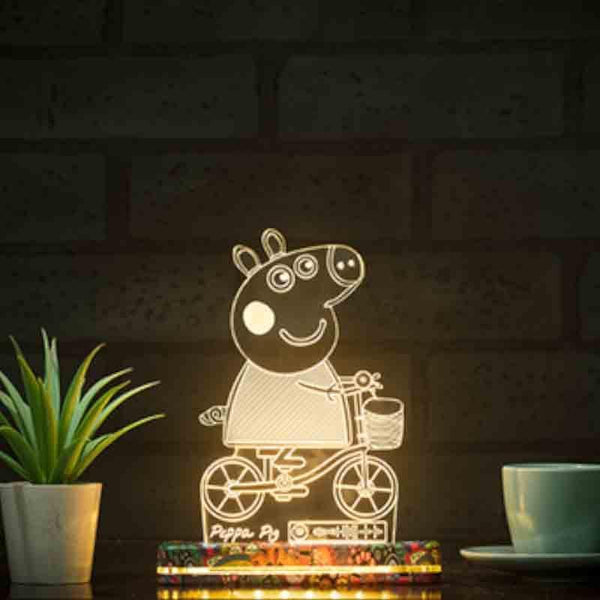 Buy Table Lamp - 3D Peppa Pig Lamp at Vaaree online