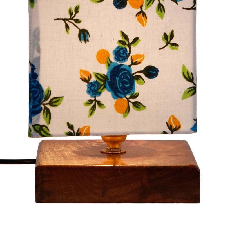 Table Lamp - Blue Daisy Square Lamp