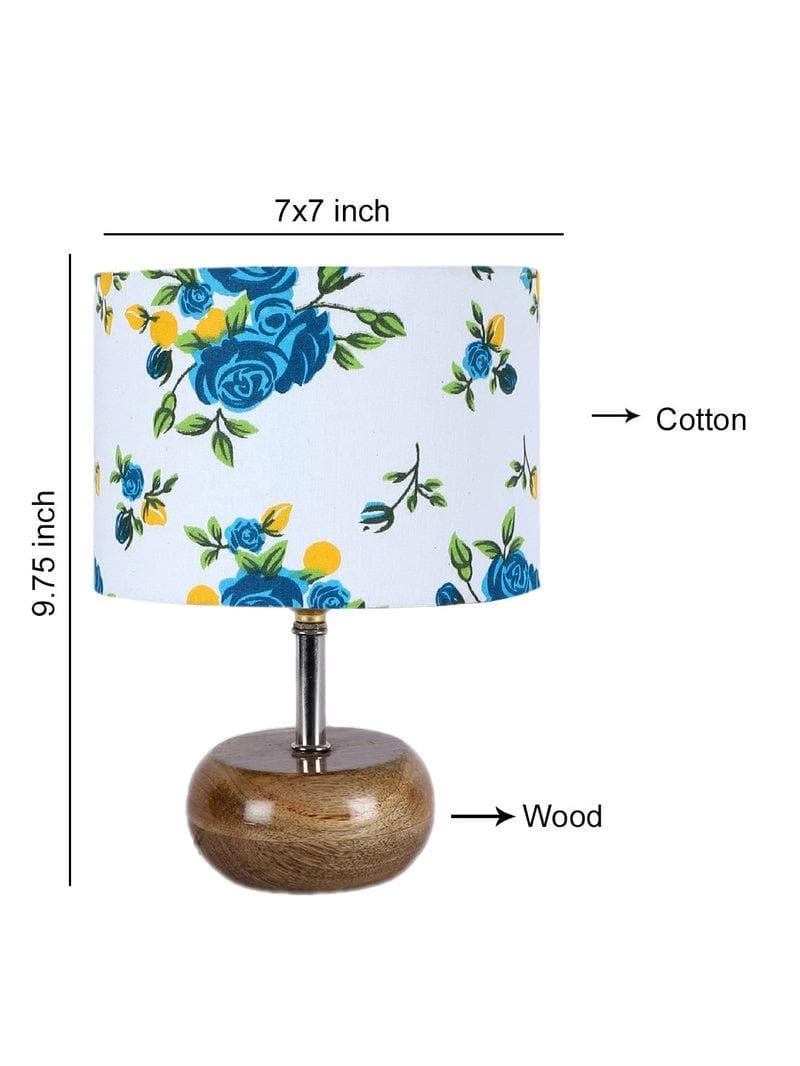 Buy Blue Floral Table Lamp Table Lamp from Vaaree