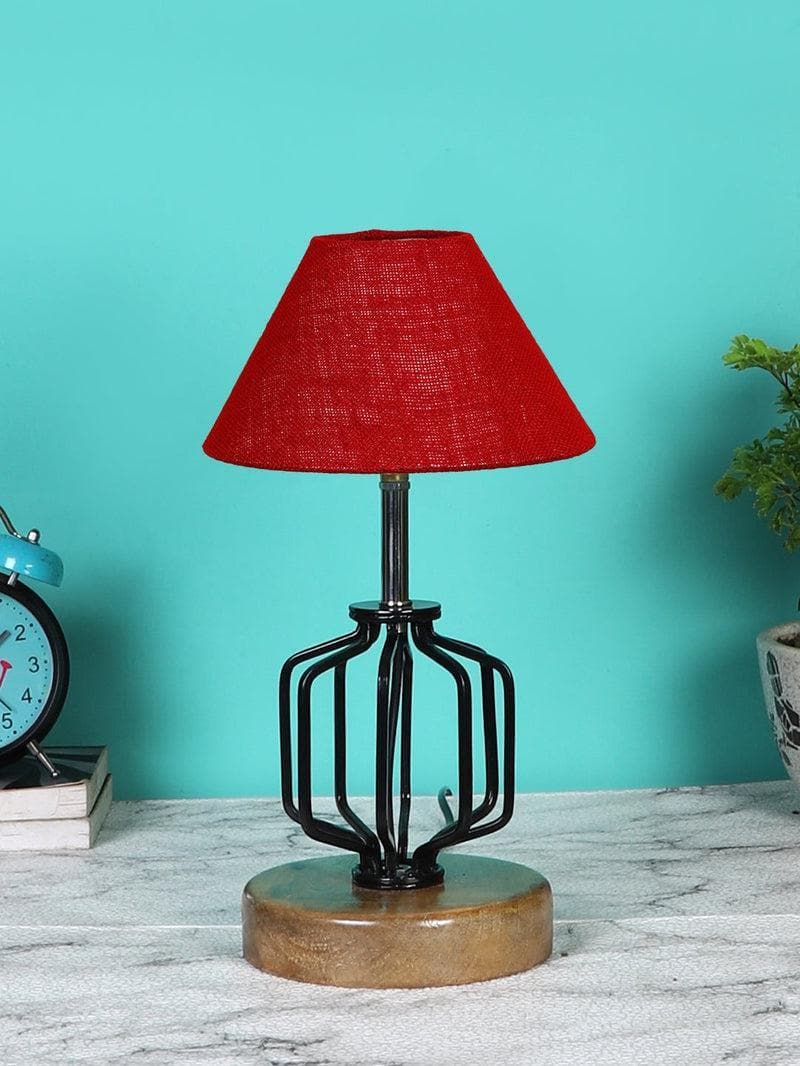 Buy Cosmo Table Lamp- Maroon Table Lamp from Vaaree