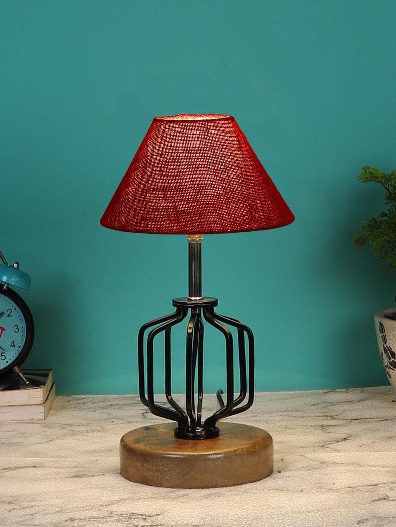 Buy Cosmo Table Lamp- Maroon Table Lamp from Vaaree