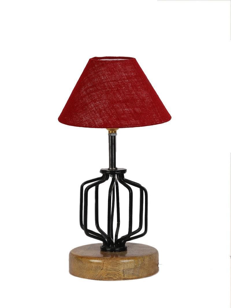 Buy Cosmo Table Lamp- Maroon Table Lamp from Vaaree