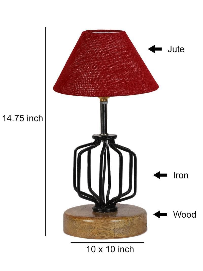 Buy Cosmo Table Lamp- Maroon Table Lamp from Vaaree