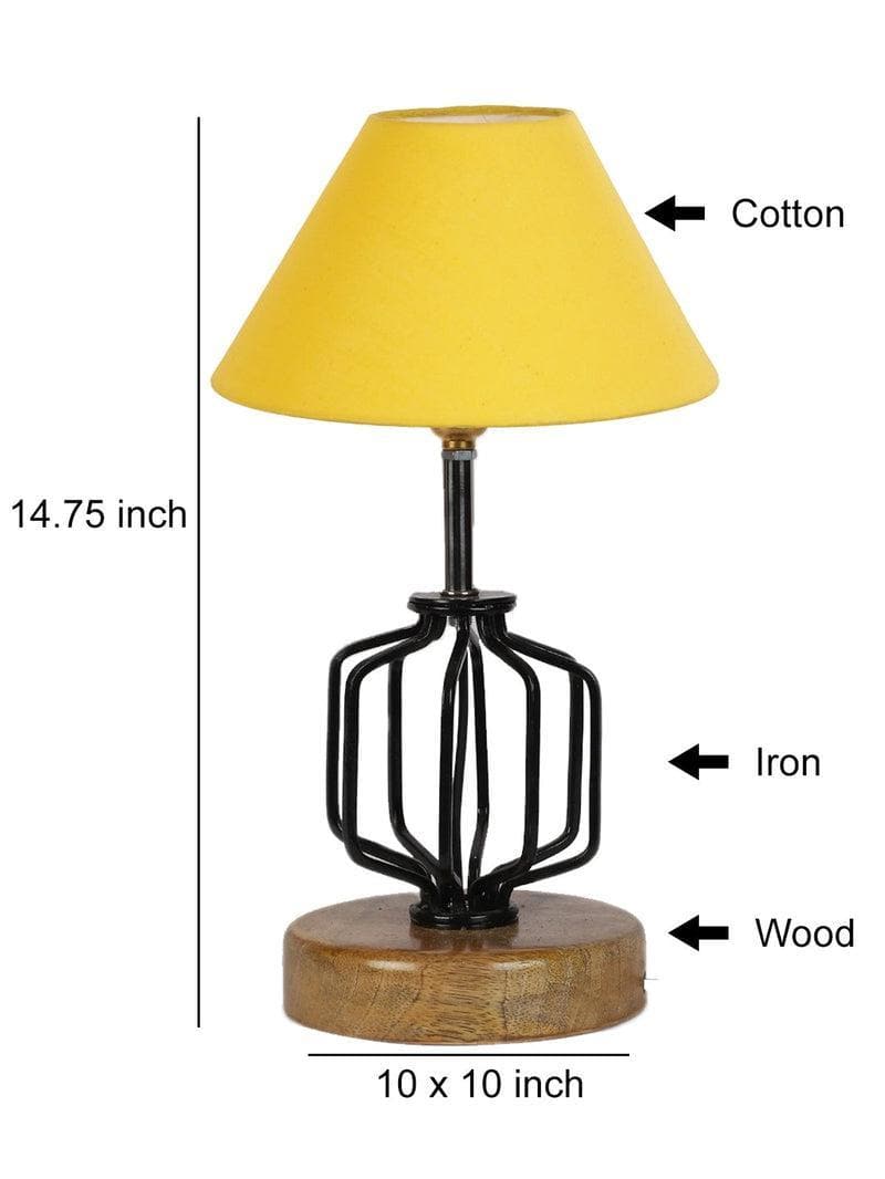 Buy Cosmo Table Lamp- Yellow Table Lamp from Vaaree