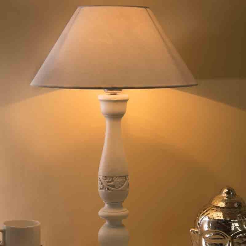 Buy Earthie Table Lamp - White Table Lamp from Vaaree