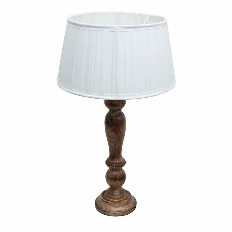 Buy Earthine Table Lamp - White/Brown Table Lamp from Vaaree