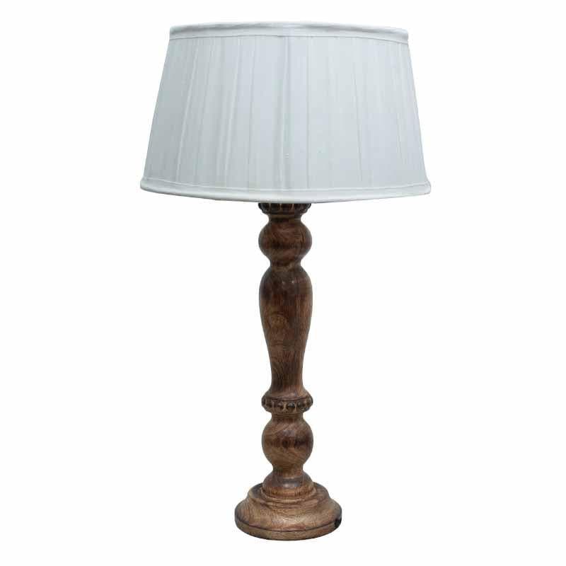 Table Lamp - Earthine Table Lamp - White/Brown