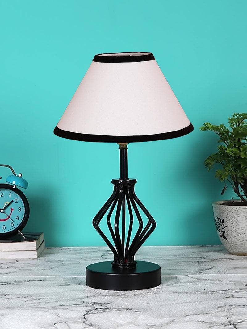 Buy Firefly Metal Table Lamp - Black & White Table Lamp from Vaaree