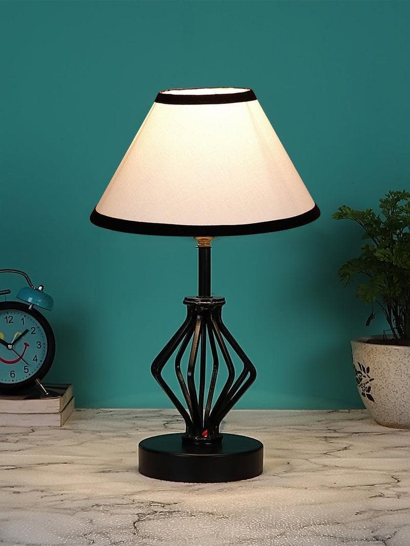 Buy Firefly Metal Table Lamp - Black & White Table Lamp from Vaaree