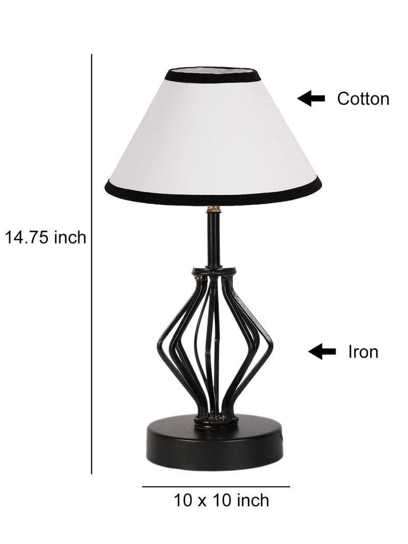 Buy Firefly Metal Table Lamp - Black & White Table Lamp from Vaaree