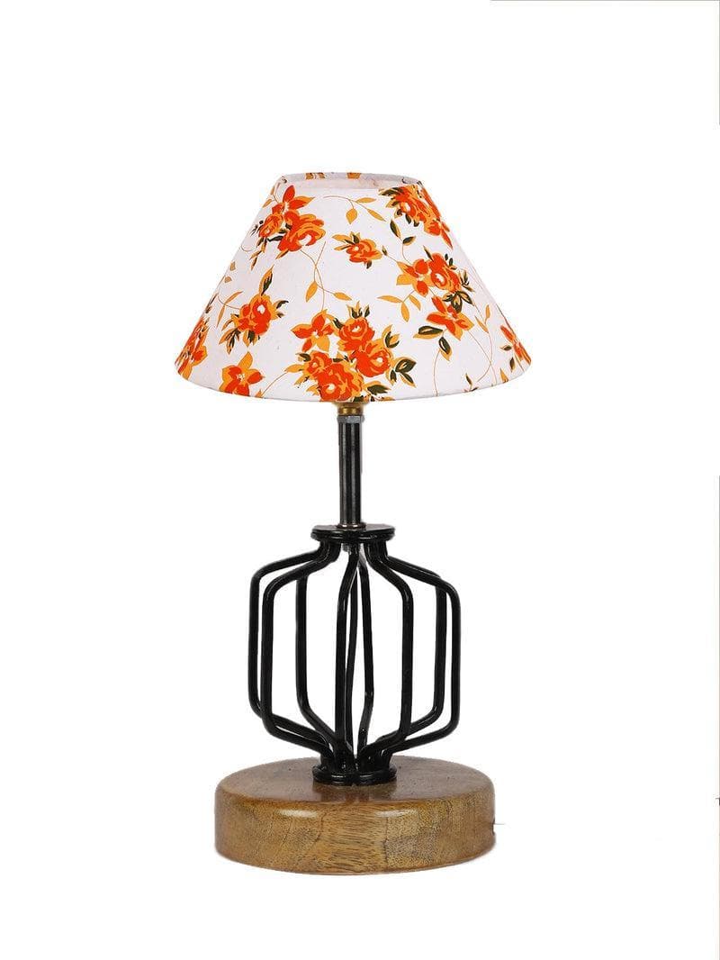 Table Lamp - Floral Cosmo Table Lamp- Orange
