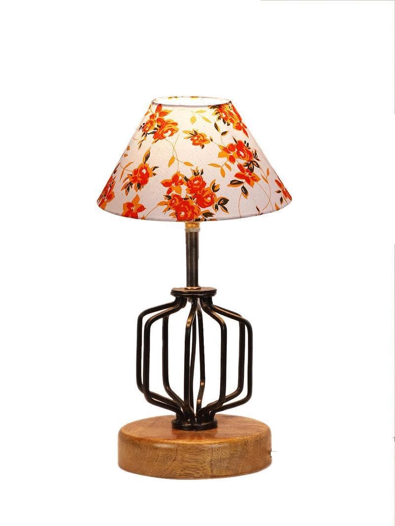 Buy Floral Cosmo Table Lamp- Orange Table Lamp from Vaaree