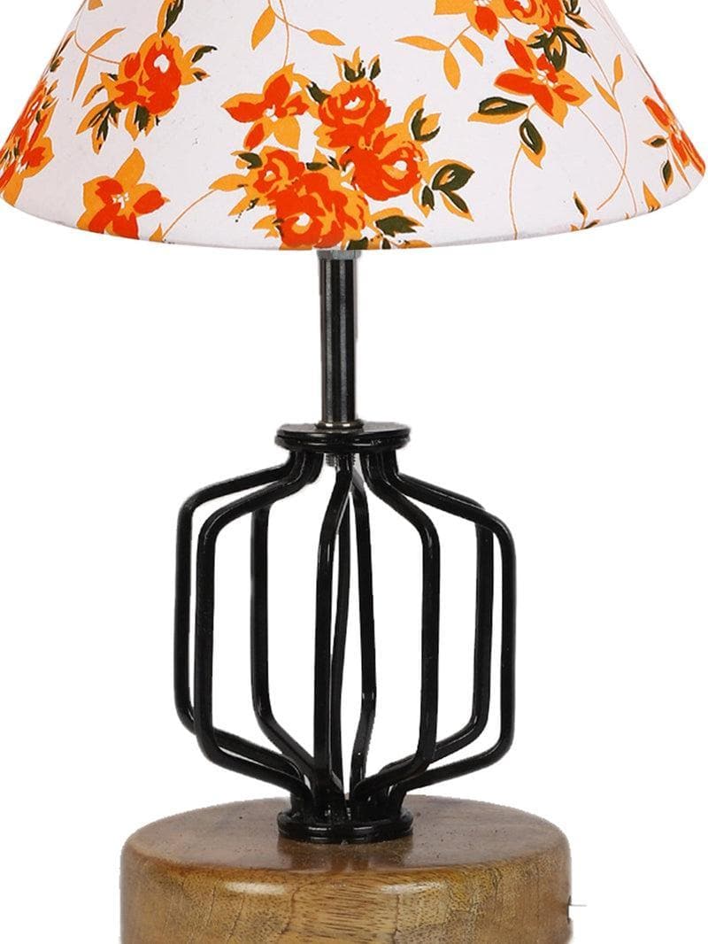 Table Lamp - Floral Cosmo Table Lamp- Orange