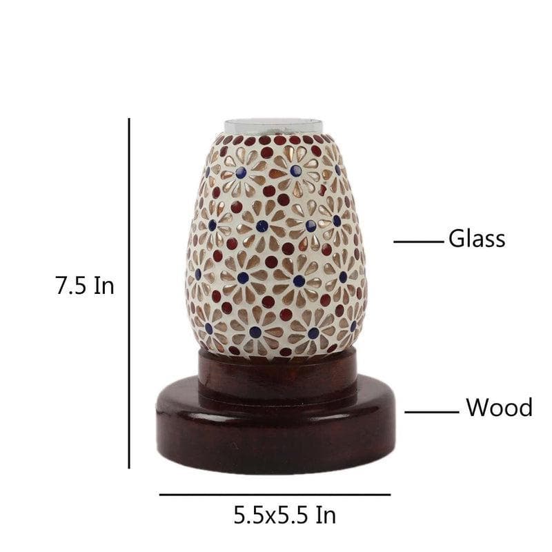 Table Lamp - Floral Flicker Table Lamp - Grey
