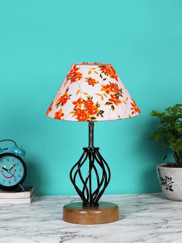 Table Lamp - Floral Georgia Table Lamp- Orange