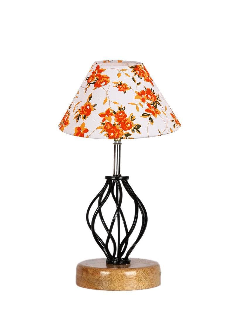 Table Lamp - Floral Georgia Table Lamp- Orange