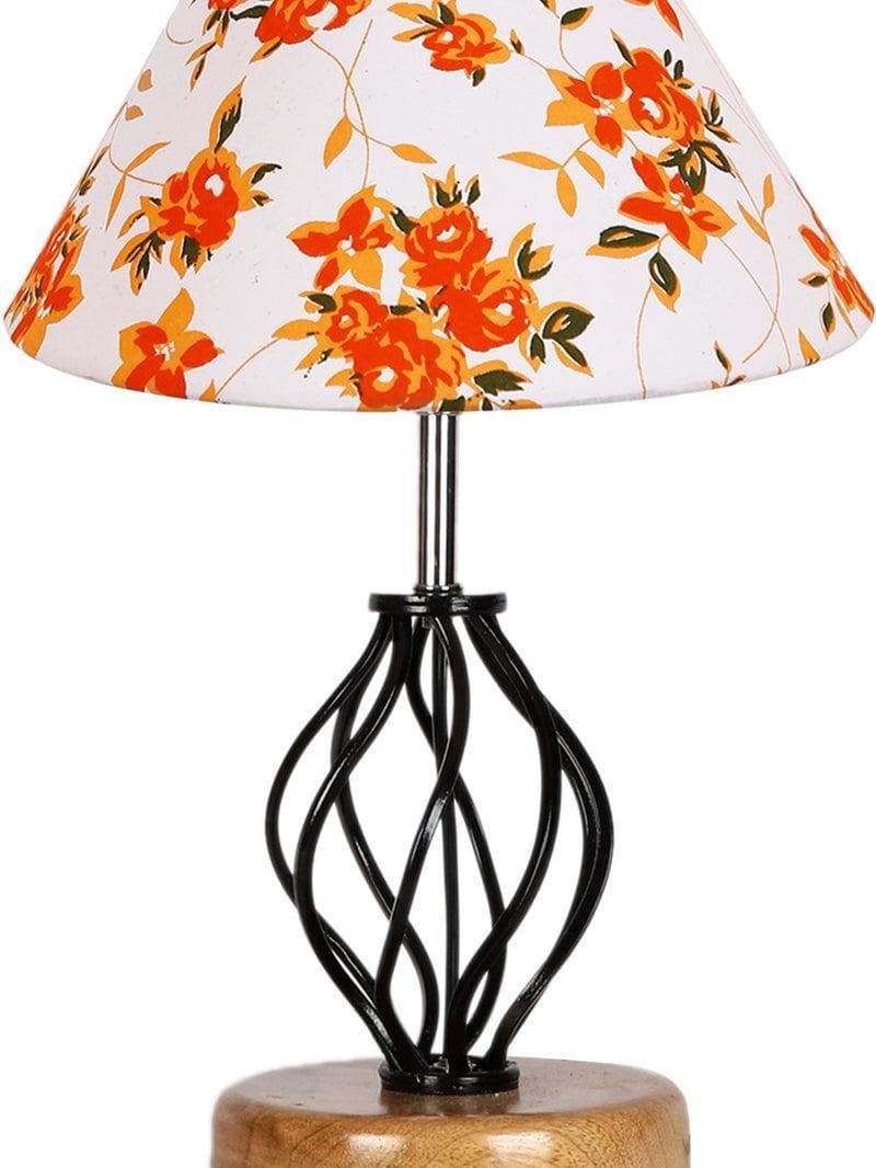 Table Lamp - Floral Georgia Table Lamp- Orange